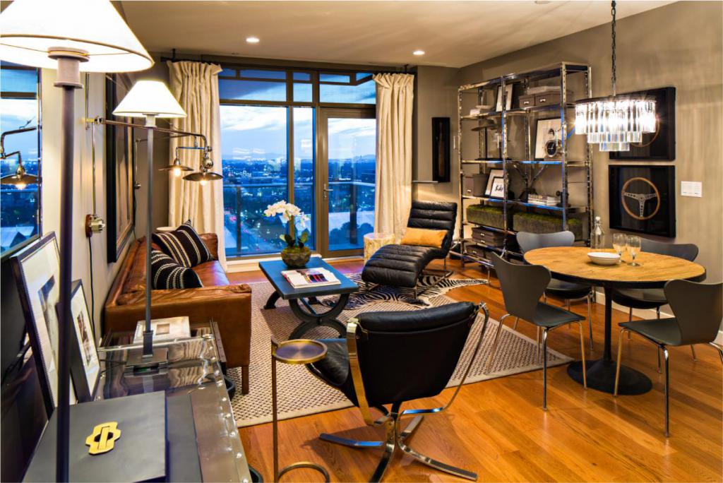 99 West Living Room at City Creek Condo