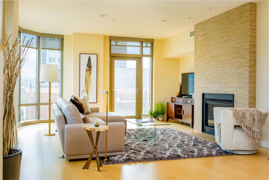 99 West Living Room City Creek Condo